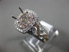 ESTATE LARGE .92CT DIAMOND 14KT WHITE & ROSE GOLD 3D SEMI MOUNT ENGAGEMENT RING