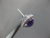 ESTATE LARGE 9.43CT DIAMOND & AAA AMETHYST 14K WHITE GOLD 3D OVAL HALO EARRINGS