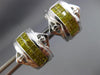ESTATE 1.19CT WHITE & INTENSE FANCY YELLOW DIAMOND 14KT WHITE GOLD STUD EARRINGS