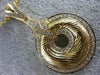 ESTATE LARGE .56CT DIAMOND 18KT YELLOW GOLD V SHAPE CIRCLE OF LIFE LOVE PENDANT