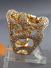 ESTATE LARGE 2.81CT WHITE & FANCY YELLOW DIAMOND 14KT ROSE GOLD ETOILE FUN RING