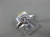 ESTATE WIDE .51CT DIAMOND 18KT WHITE GOLD 3D CLASSIC ROUND HALO ENGAGEMENT RING