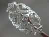 ESTATE LARGE 2.33CT DIAMOND 14K WHITE GOLD 3D OPEN FILIGREE ETOILE COCKTAIL RING