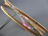 ESTATE .30CT DIAMOND 14KT WHITE & ROSE GOLD CRISS CROSS MESH BAR BANGLE BRACELET