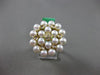 ESTATE LARGE .62CT DIAMOND & SOUTH SEA PEARL 18KT YELLOW GOLD FLORAL ETOILE RING