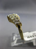 ESTATE WIDE 1.10CT DIAMOND 14KT YELLOW GOLD 3D TWO ROW V SHAPE ANNIVERSARY RING