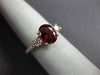 ESTATE 2.0CT DIAMOND & AAA OVAL CUT RHODOLITE 14K YELLOW GOLD 3D ENGAGEMENT RING