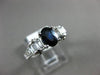 ESTATE 1.75CT DIAMOND & AAA SAPPHIRE 18KT WHITE GOLD ETOILE OVAL ENGAGEMENT RING