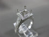 ESTATE LARGE 1.41CT DIAMOND 14KT WHITE GOLD PRINCESS SEMI MOUNT ENGAGEMENT RING