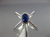 ESTATE LARGE .78CT DIAMOND & AAA SAPPHIRE 14KT WHITE GOLD HALO CRISS CROSS RING