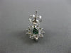 ESTATE 1.9CT DIAMOND & AAA COLOMBIAN EMERALD 14K WHITE GOLD STUD EARRINGS #26077