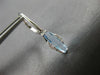 ESTATE 1.41CT DIAMOND & AAA BLUE TOPAZ 14K WHITE GOLD TRAPEZOID HANGING EARRINGS