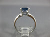 ESTATE 1.50CT AAA SAPPHIRE 14KT WHITE GOLD EMERALD CUT SOLITAIRE ENGAGEMENT RING