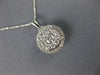ESTATE .50CT DIAMOND 14KT WHITE GOLD 3D SOLITAIRE CLUSTER HALO FLOATING PENDANT