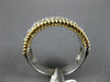 ESTATE WIDE 1.02CT DIAMOND 14KT 2 TONE GOLD SEMI ETERNITY ROPE ANNIVERSARY RING
