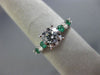 ESTATE 1.71CT DIAMOND & AAA EMERALD 14K WHITE GOLD SEMI ETERNITY ENGAGEMENT RING