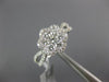 ESTATE .94CT ROUND DIAMOND 18KT WHITE GOLD 3D CLASSIC FLOWER CLUSTER LOVE RING