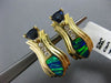 ESTATE LARGE 3.16CT DIAMOND AAA SAPPHIRE & OPAL 14K YELLOW GOLD CLIP ON EARRINGS