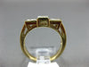 ESTATE .75CT DIAMOND 14K YELLOW GOLD 3D SQUARE PRINCESS PAST PRESENT FUTURE RING