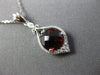 LARGE 1.98CT DIAMOND & AAA GARNET 14KT WHITE GOLD 3D TEAR DROP FILIGREE PENDANT