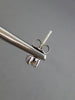 ESTATE .50CT DIAMOND 14K WHITE GOLD PAST PRESENT FUTURE JOURNEY HANGING EARRINGS