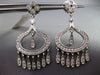 ESTATE LARGE 1.75CT DIAMOND 18K WHITE GOLD ETOILE DREAM CATCHER HANGING EARRING