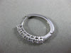ESTATE .75CT ROUND CUT DIAMOND 14KT WHITE GOLD CLASSIC SIX STONE HUGGIE EARRINGS