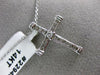 ESTATE .32CT DIAMOND 14KT WHITE GOLD 3D CLASSIC CROSS FLOATING PENDANT #22948