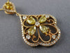 LARGE 1.41CT WHITE & FANCY YELLOW DIAMOND 18KT YELLOW & ROSE GOLD FLOWER PENDANT
