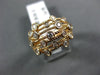 ESTATE WIDE .50CT DIAMOND 14KT ROSE GOLD 3D MULTI ROW ETOLIE ROPE FUN RING