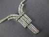 ESTATE LARGE 1.52CT DIAMOND 14KT WHITE GOLD DROP FLOATING V NECKLACE #14876