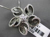 ESTATE LARGE 1.0CT DIAMOND 18KT WHITE & BLACK GOLD FLOWER STAR FLOATING PENDANT