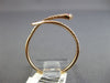 ESTATE .19CT DIAMOND & AAA RUBY 14KT ROSE GOLD 3D CLASSIC CRISS CROSS SNAKE RING