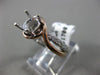 ESTATE WIDE .15CT DIAMOND 14KT WHITE & ROSE GOLD 3D SEMI MOUNT ENGAGEMENT RING
