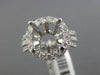ESTATE LARGE 1.52CT DIAMOND 14KT WHITE GOLD 3D HALO SEMI MOUNT ENGAGEMENT RING