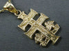 ESTATE 14K YELLOW GOLD HANDCRAFTED CROSS OF THE ANGELS FLOATING PENDANT #24862