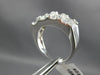 ESTATE 1.10CT DIAMOND & SAPPHIRE 14KT WHITE GOLD ANNIVERSARY WEDDING RING #23462