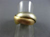 ESTATE WIDE 18KT WHITE YELLOW & ROSE GOLD 3D MATTE TRINITY LOVE RING