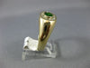 ESTATE 1.25CT DIAMOND & AAA GREEN GARNET 14KT YELLOW GOLD OVAL CLASSIC MENS RING