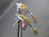 ESTATE 3.50CT WHITE & INTENSE YELLOW DIAMOND 18KT TWO TONE GOLD CLIP ON EARRINGS