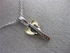 ESTATE .04CT DIAMOND 14KT WHITE & YELLOW GOLD KEY TO YOUR HEART FLOATING PENDANT
