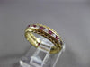 ESTATE .87CT DIAMOND & AAA RUBY 18KT YELLOW GOLD 3D ROPE ETERNITY RING #23955