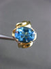 ESTATE LARGE 6.24CT DIAMOND & AAA BLUE TOPAZ 14KT TWO TONE GOLD CLIP ON EARRINGS