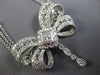 LARGE 2.20CT DIAMOND 18K WHITE GOLD HANDCRAFTED FILIGREE BY THE YARD NECKLACE