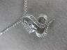 ESTATE .32CT DIAMOND & AAA SAPPHIRE 14K WHITE GOLD HAPPY SNAKE FLOATING PENDANT
