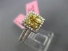 .88CT WHITE & FANCY YELLOW DIAMOND 18KT WHITE GOLD SQUARE FRIENSHIP PROMISE RING