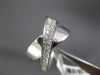 ESTATE WIDE .40CT ROUND DIAMOND 14KT WHITE GOLD 3D CLASSIC X LOVE INFINITY RING