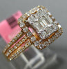 ESTATE WIDE 1.04CT DIAMOND 18KT ROSE GOLD CLASSIC SQUARE CLUSTER ENGAGEMENT RING