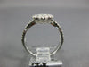 ESTATE .94CT ROUND DIAMOND 18KT WHITE GOLD 3D CLASSIC FLOWER CLUSTER LOVE RING