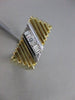 ANTIQUE .35CT BAGUETTE DIAMOND 14K 2 TONE GOLD FILIGREE MENS RING 8.5MM #11634